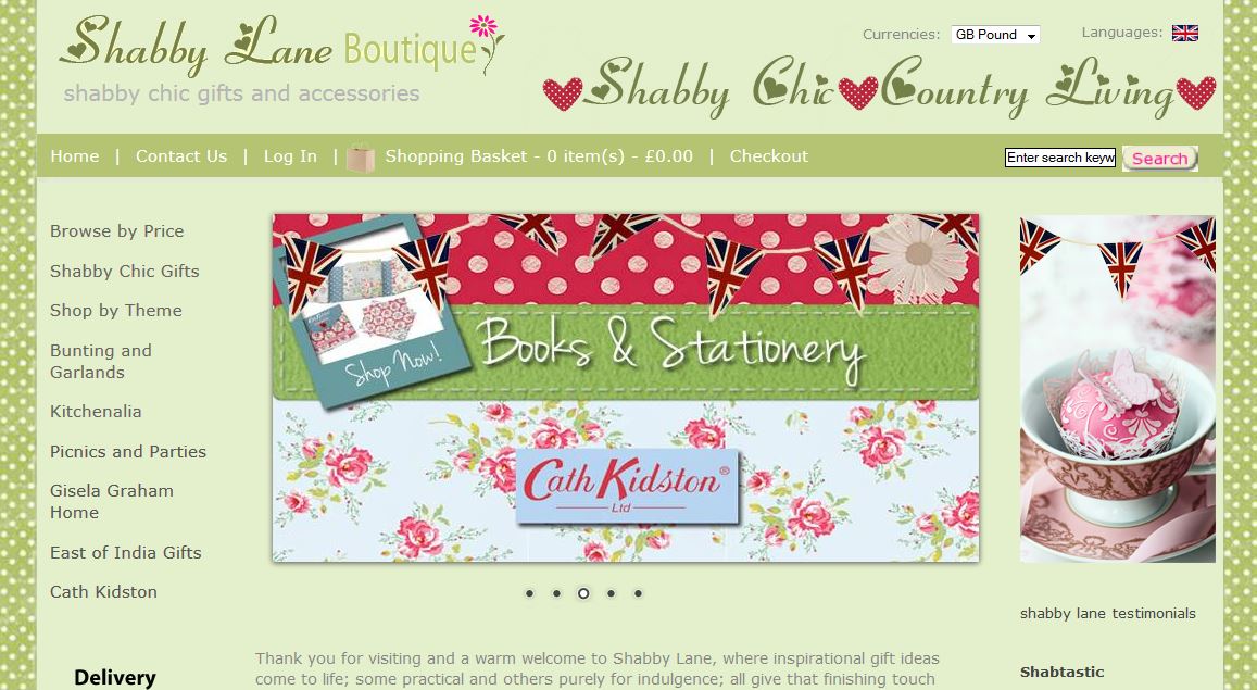 shabby chic ecommerce website barnstaple - Enterprise Web Design