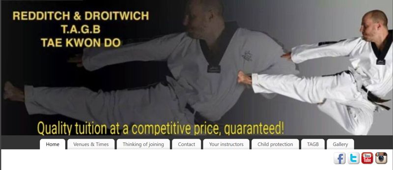 martial art club website design