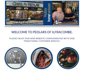 pedlars homehardware ilfracombe ecommerce website design devon